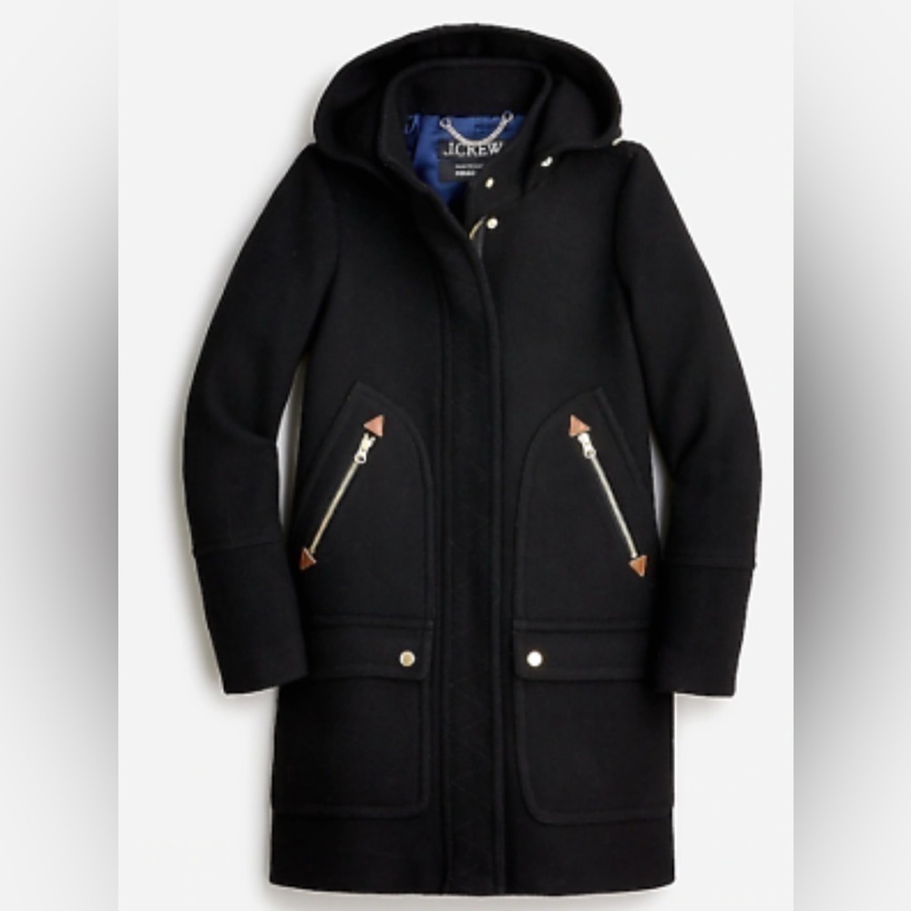 J.Crew women’s wool coat black old money 
Parisian‎ preppy classic size 2